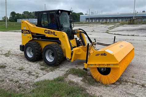 skid steer broom with water|push broom for skid steer.